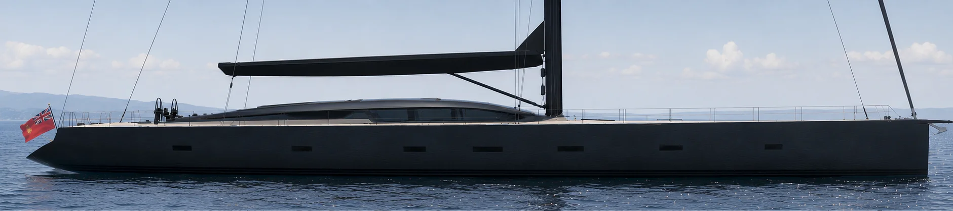 Sailing yacht side profile